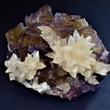 Fluorite, Calcite, Sphalerite<br />Annabel Lee Mine, Harris Creek Sub-District, Hardin County, Illinois, USA<br />176 mm x 135 mm<br /> (Author: Don Lum)