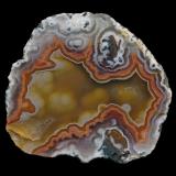 Quarz (variety Agate)<br />Aouli, Mibladen mining district, Mibladen, Midelt, Midelt Province, Drâa-Tafilalet Region, Morocco<br />Specimen size 7 cm<br /> (Author: Tobi)