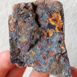 Cacoxenita, Goethita, Dufrenita, BeraunitaVacies de las obras del túnel del AVE, El Horcajo, Almodóvar del Campo, Comarca Campo de Calatrava, Ciudad Real, Castilla-La Mancha, España5,0 x 4,0 cm. (Autor: carles)