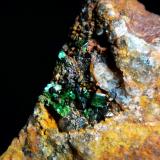 TorbernitaMina Trapero, Cardeña, Comarca Los Pedroches, Córdoba, Andalucía, EspañaCristal mayor de 3 mm. (Autor: Antonio P. López)