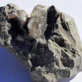 Celestine, Calcite, Pyrite<br />Dornburg-Camburg, Saale-Holzland-Kreis, Thuringia/Thüringen, Germany<br />8 x 6 cm<br /> (Author: Volkmar Stingl)