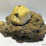 Leucita<br />Complejo volcánico Roccamonfina, Provincia Caserta, Campania, Italia<br />55 x 45 mm<br /> (Autor: Joan Niella)