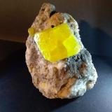 SulphurCozzo Disi Mine, Casteltermini, Agrigento (Girgenti) Province, Sicily, Italy13,5 x 9,5 cm (Author: Sante Celiberti)