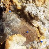 Azurite, Fluorite, Chalcedony<br />Yongping Mine, Yongping, Yanshan, Shangrao Prefecture, Jiangxi Province, China<br />7 x 4 cm<br /> (Author: Volkmar Stingl)