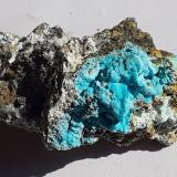 Chrysocolla<br />Yongping Mine, Yongping, Yanshan, Shangrao Prefecture, Jiangxi Province, China<br />3,5 x 2 cm<br /> (Author: Volkmar Stingl)