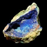 Azurite and Malachite<br />Miedzianka, Chęciny, Kielce, Świętokrzyskie Voivodeship, Poland<br />90 x 70 x 70 mm<br /> (Author: Dany Mabillard)