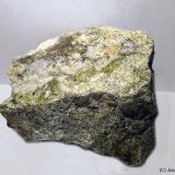 Natrolita<br />Pedrera Enviny, Roca de Sant Julià, Montardit de Dalt, Sort, Comarca Pallars Sobirà, Lérida / Lleida, Cataluña / Catalunya, España<br />50 x 37 mm<br /> (Autor: Joan Niella)