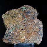 Metazeunerita<br />Permiso de Investigación Anabel, Cerro de las Minas, Mérida, Comarca Tierra de Mérida - Vegas Bajas, Badajoz, Extremadura, España<br />8 x 8 cm.<br /> (Autor: Antonio P. López)