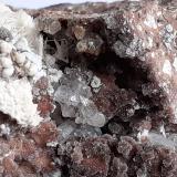 Dawsonite, Aragonite, Quartz<br />Terlano (Terlan), Bolzano Province, Trentino-Alto Adige (Trentino-Südtirol), Italy<br />8 x 6 cm<br /> (Author: Volkmar Stingl)