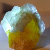 Sulphur, GypsumRacalmuto Mine, Racalmuto, Agrigento (Girgenti) Province, Sicily, Italy50 x 45 mm (Author: Sante Celiberti)