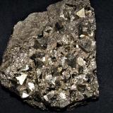 Pyrite (octahedral) with Magnetite and Pyrrhotite<br />Coleman Mine, Levack Township, Sudbury District, Ontario, Canada<br />11.5x10x3.2 cm''s<br /> (Author: Joseph DOliveira)