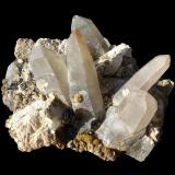 Quartz, Feldspar, Muscovite, Schorl, Fluorite<br />Davib East Farm (Davib Ost Farm), Karibib District, Erongo Region, Namibia<br />24 x 23 x 12 cm, largest quartz crystal 13 cm<br /> (Author: Tobi)