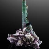 Elbaite<br />Pederneira claim, São José da Safira, Governador Valadares, Vale do Rio Doce, Minas Gerais, Brazil<br />14 x 9 x 17.5 cm / main crystal: 16.0 cm<br /> (Author: MIM Museum)