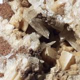 Aragonite, Magnesite, Baryte<br />Magnesite deposit, Bürglkopf, Hochfilzen, Kitzbühel District, North Tyrol, Tyrol/Tirol, Austria<br />9 x 9 cm<br /> (Author: Volkmar Stingl)