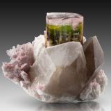 Elbaite<br />Badakhshan Province, Afghanistan<br />14 x 14 x 12 cm / main crystal: 11.5 cm<br /> (Author: MIM Museum)