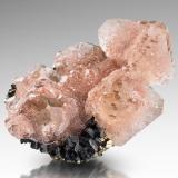 Fluorite on Pyrite and Galena<br />Huanzala Mine, Huallanca District, Dos de Mayo Province, Huánuco Department, Peru<br />7.5 x 9 x 4.5 cm / main crystal: 4.2 cm<br /> (Author: MIM Museum)