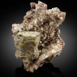 Donnayite-(Y)<br />Poudrette Quarry, Mont Saint-Hilaire, La Vallée-du-Richelieu RCM, Montérégie, Québec, Canada<br />4 x 3 x 2 cm / main crystal: 1.8 cm<br /> (Author: MIM Museum)