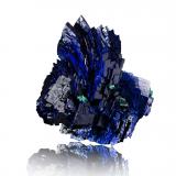Azurita<br />Mina Milpillas, Cuitaca, Municipio Santa Cruz, Sonora, México<br />3 x 10 x 14 cm<br /> (Autor: Museo MIM)