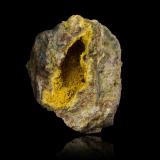 Soddyita<br />Mina Musonoi, Kolwezi, Distrito Kolwezi, Lualaba, Cinturón de cobre de Katanga, Katanga (Shaba), República Democrática del Congo (Zaire)<br />13 x 8 x 10 cm<br /> (Autor: Museo MIM)
