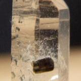 Quartz from  Erongo with Schorl?
Size of Quartz: 8 x 4 x 3.5 mm (Author: nurbo)