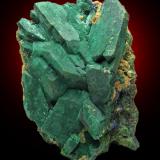 Malachite psm. after Azurite, Tsumeb, Namibia. (Author: Montanpark)