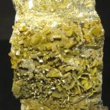 WulfenitaMinas del Barranco del Humo, Albuñuelas, Comarca Valle de Lecrín, Granada, Andalucía, España5 x 3 cm. (Autor: Felipe Abolafia)