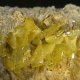 WulfenitaMinas del Barranco del Humo, Albuñuelas, Comarca Valle de Lecrín, Granada, Andalucía, España8 x 5 cm. (Autor: Felipe Abolafia)