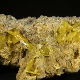 WulfenitaMinas del Barranco del Humo, Albuñuelas, Comarca Valle de Lecrín, Granada, Andalucía, España8 x 5 cm. (Autor: Felipe Abolafia)