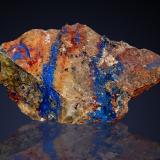 Azurite<br />Cerro Minado, Huércal-Overa, Comarca Levante Almeriense, Almería, Andalusia, Spain<br />63 mm x 108 mm x 54 mm<br /> (Author: Firmo Espinar)