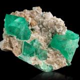 Fluorite<br />Riemvasmaak, Orange river area, Kakamas, ZF Mgcawu District, Northern Cape Province, South Africa<br />17 x 7 x 16.5 cm / main crystal: 8.4 cm<br /> (Author: MIM Museum)