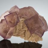 Fluorita, Barita<br />La Cabaña, zona minera de Berbes, Valdelmar, Berbes, Ribadesella, Comarca Oriente, Principado de Asturias (Asturias), España<br />13x9 cm, cristales de hasta 4 cm<br /> (Autor: Raul Vancouver)