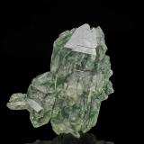 Quartz, Actinolite (variety byssolite)<br />Miage Glacier, Veny Valley, Monte Bianco Massif (Mont Blanc Massif), Courmayeur, Aosta Valley (Val d'Aosta), Italy<br />6.2 x 5.0 cm<br /> (Author: am mizunaka)
