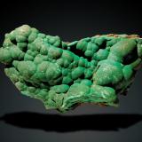 Malachite<br />L'Etoile du Congo Mine, Lubumbashi (Elizabethville), Katanga Copper Crescent, Haut-Katanga (Shaba), Democratic Republic of the Congo (Zaire)<br />74 mm x 43 mm x 36 mm<br /> (Author: Firmo Espinar)