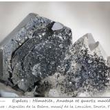 Hematite and Anatase<br />Vallon de la Valette, La Lauzière Massif, Saint-Jean-de-Maurienne, Savoie, Auvergne-Rhône-Alpes, France<br />fov 6.9 mm<br /> (Author: ploum)