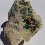 Malachite, Dolomite, Tetrahedrite series, CalciteDistrito minero Ringenwechsel, Troi, Distrito Schwaz, Valle Inn, Tirol Norte, Tirol, Austria5,5 x 5 cm (Author: Volkmar Stingl)