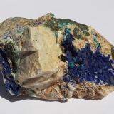 Azurite, Malachite, Dolomite,Tetrahedrite series<br />Ringenwechsel Mining District, Troi, District Schwaz, Inn Valley, North Tyrol, Tyrol/Tirol, Austria<br />7 x 5 cm<br /> (Author: Volkmar Stingl)