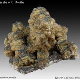 Baryte with Pyrite<br />Lubin Mine, Lubin, Lubin District, Legnica, Lower Silesia, Poland<br />120 mm x 80 mm x 80 mm<br /> (Author: silvia)