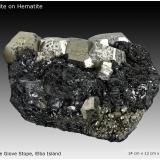 Pyrite on HematiteMina Rio (Mina Rio Marina), realce Valle Giove, Rio Marina, Isla de Elba, Provincia Livorno, Toscana, Italia14 cm x 12 cm x 9 cm (Author: silvia)