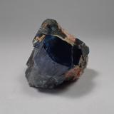 Elbaite (variety indicolite)  (Tourmaline Group)<br />Baja California, Mexico<br />31.8 mm x 31.8 mm x 28.5 mm<br /> (Author: Don Lum)