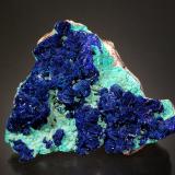 Azurite<br />Morenci Mine, Morenci, Copper Mountain District, Shannon Mountains, Greenlee County, Arizona, USA<br />7.3 x 7.0 x 2.5 cm<br /> (Author: Michael Shaw)