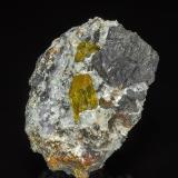 Fluorapatite, Magnetite<br />Cerro de Mercado Mine, Cerro de los Remedios, Victoria de Durango, Municipio Durango, Durango, Mexico<br />7.3 x 5.0 cm<br /> (Author: am mizunaka)