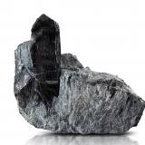 BaddeleyitePalabora Mine, Loolekop, Phalaborwa, Limpopo Province, South Africa15 x 9.5 x 13.5 cm / main crystal: 10.5 cm. (Author: MIM Museum)
