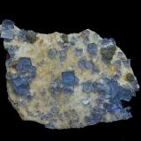 Fluorite, Quartz, GalenaBlanchard Mine (Portales-Blanchard Mine), Bingham, Hansonburg District, Socorro County, New Mexico, USA7.2 x 5.9 cm (Author: am mizunaka)