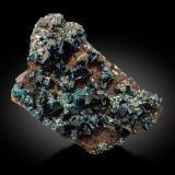 Lazulite<br />Mount Seafoam area, Rapid Creek area, Dawson mining district, Yukon Territory, Canada<br />10 x 6 x 2.5 cm / main crystal: 1.5 cm<br /> (Author: MIM Museum)