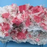 Rhodochrosite, quartz
Hedgehog Pocket, Main Stope Drift, Sweet Home Mine, Alma, Colorado, USA
91 mm x 57 mm x 45 mm (Author: Carles Millan)