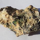 Adamite, Aragonite<br />Silberbergalm, Brixlegg, Kufstein District, Inn Valley, North Tyrol, Tyrol/Tirol, Austria<br />5,5 x 4 cm<br /> (Author: Volkmar Stingl)
