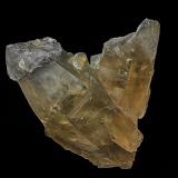 Quartz (variety smoky quartz), Calcite, Pyrite, Muscovite<br />Rist Mine, Hiddenite, Alexander County, North Carolina, USA<br />9.9 x 7.8 cm<br /> (Author: am mizunaka)