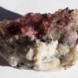 Fluorite, Hematite<br />Dörfel Quarry, Dörfel, Annaberg District, Erzgebirgskreis, Saxony/Sachsen, Germany<br />4,5 x 2 cm<br /> (Author: Volkmar Stingl)