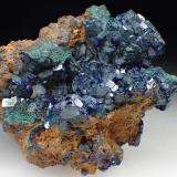 Azurite and Malachite<br />Mine Blue, Chessy-les-Mines, Les Bois d'Oingt, Villefranche-sur-Saône, Rhône, Auvergne-Rhône-Alpes, France<br />5 x 4,5 x 3 cm<br /> (Author: Benj)