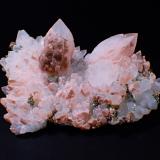 Rhodochrosite, Quartz, Pyrite<br />Oppu Mine, Nishimeya-mura, Nakatsugaru District, Aomori Prefecture, Tohoku Region, Honshu Island, Japan<br />125 mm x 88 mm x 52 mm<br /> (Author: Don Lum)